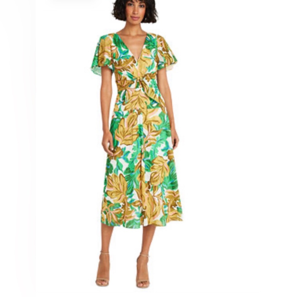 MAGGY LONDON tropical classy dress sz 6